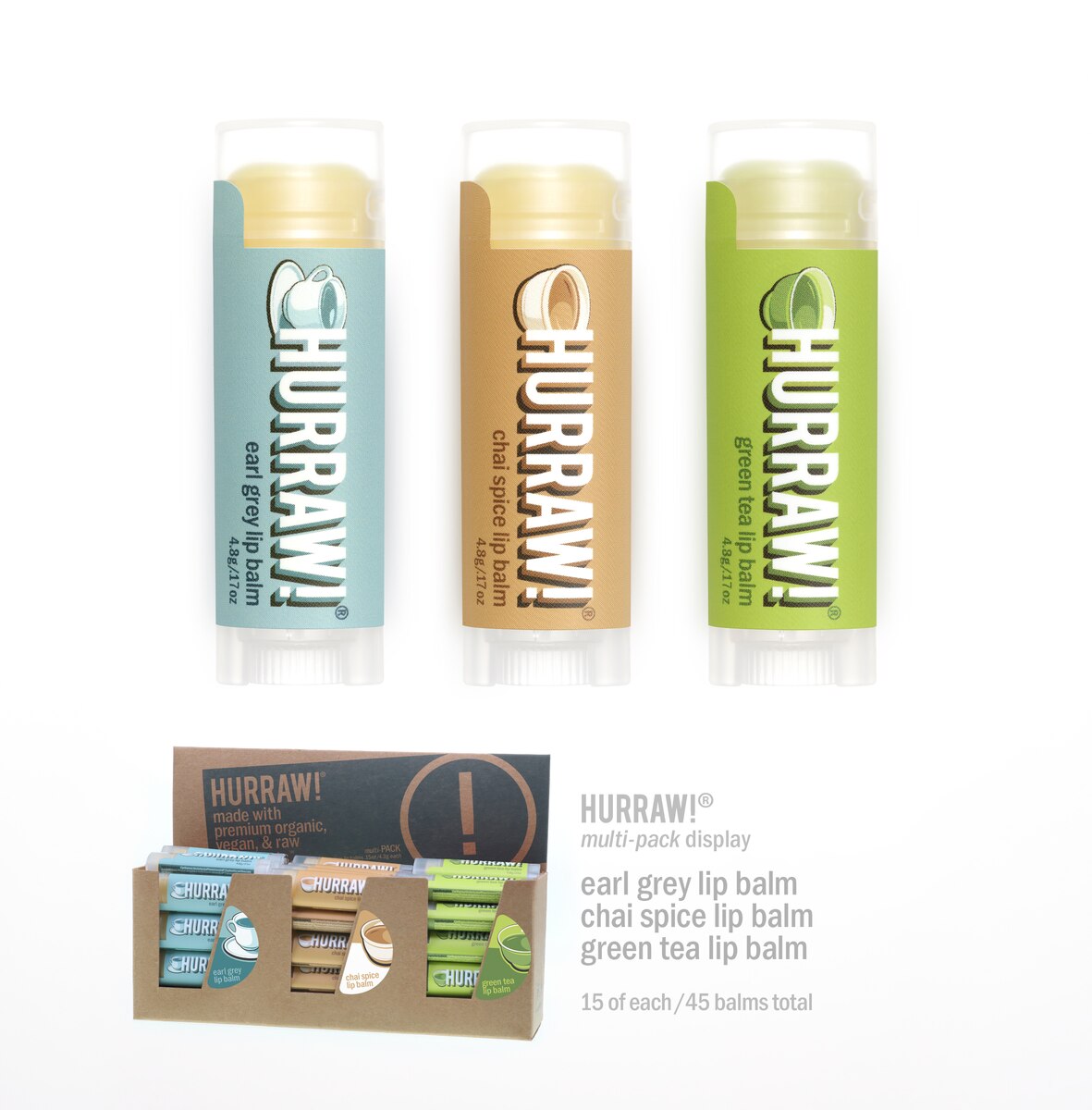 Hurraw! Balms | Flat-pack Cardboard Display Box multi-pack | Unit ...