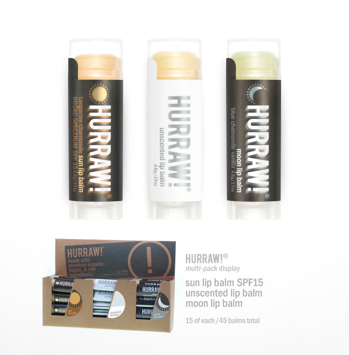 Hurraw! Balms | Flat-pack Cardboard Display Box multi-pack | Unit ...