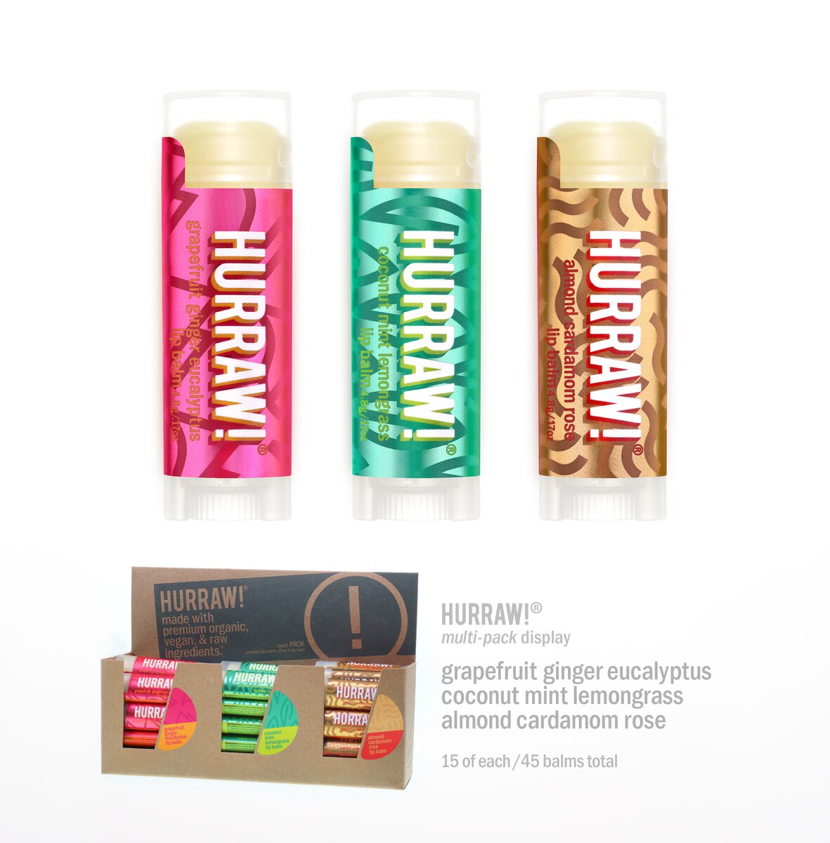 Hurraw! Balms | Flat-pack Cardboard Display Box multi-pack | Unit ...