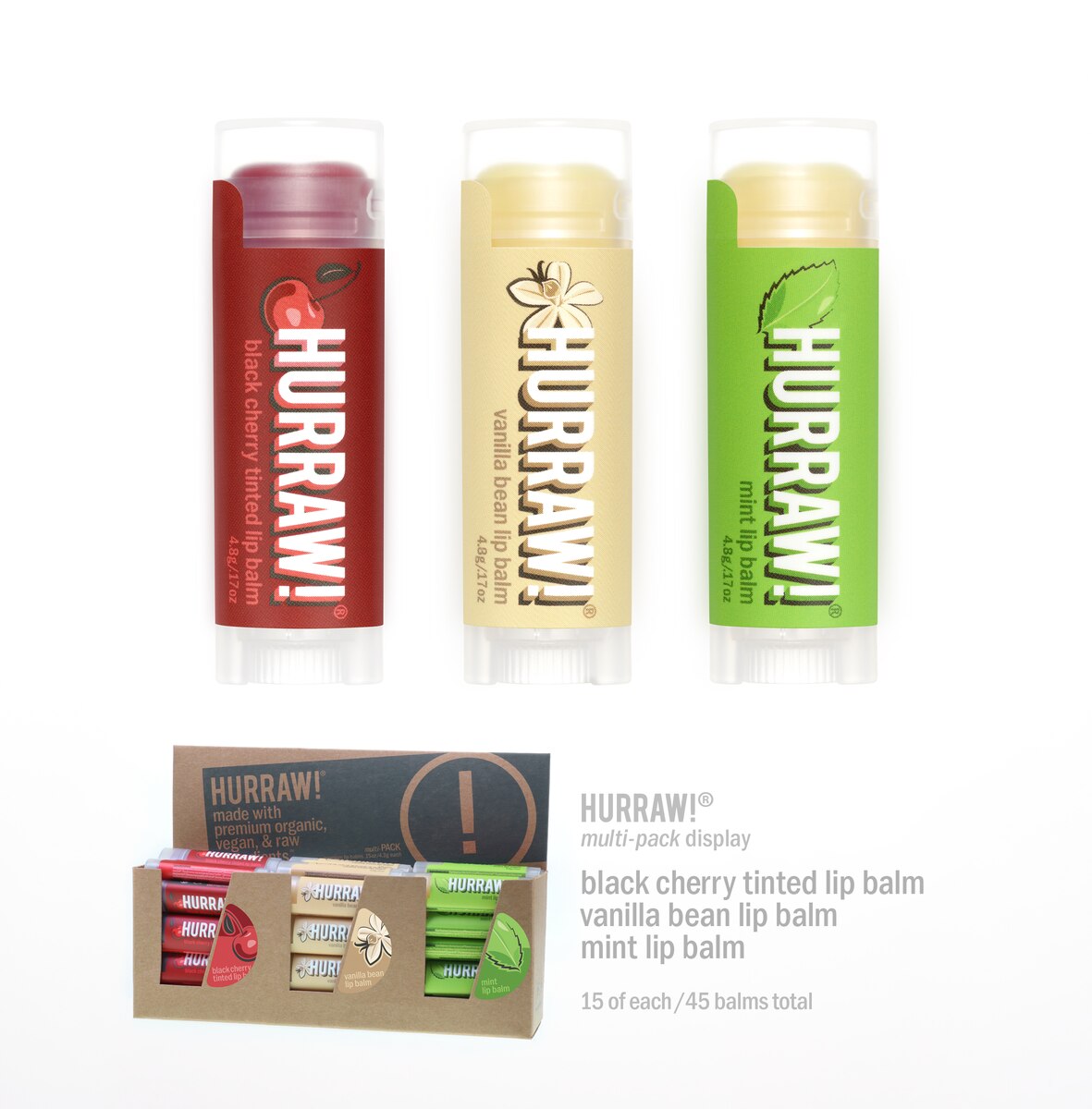 Hurraw! Balms | Flat-pack Cardboard Display Box multi-pack | Unit ...